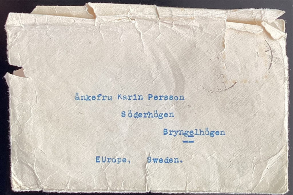 Image on envelope for Karin